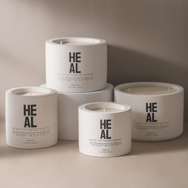 Ceramic Candle Jar Nordic Minimalist Style