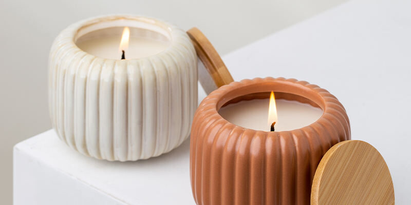 Ceramic Candle Vessels with Lids