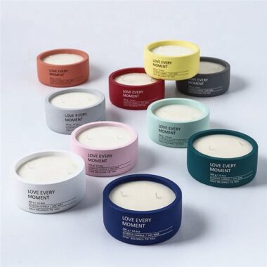 Colorful Cement Candle Jars with Low MOQ