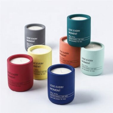Colorful Cement Candle Jars with Low MOQ