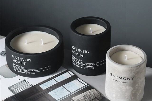 Colorful Cement Candle Jars with Low MOQ