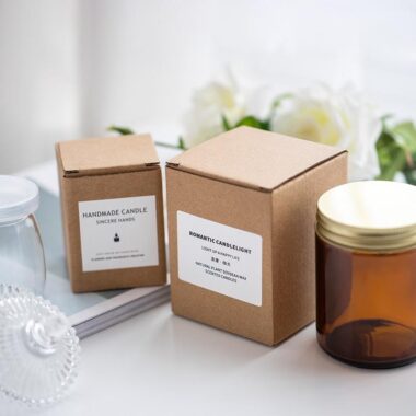 Glass Candle Jars with Lid and Box