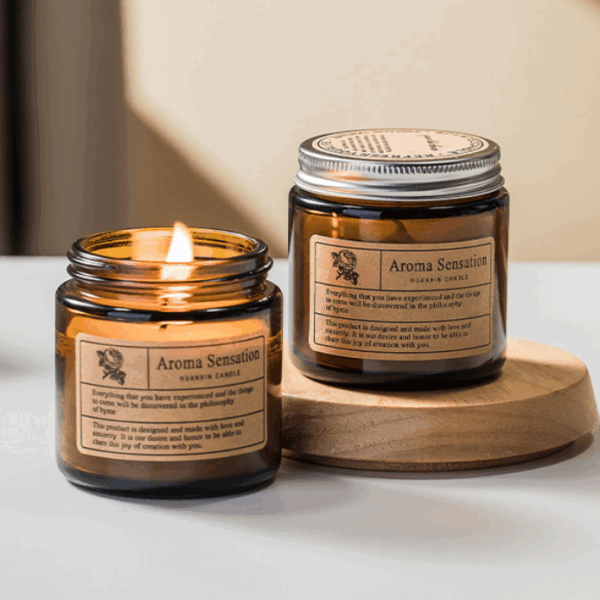 Glass Candle Jars with Lid and Box