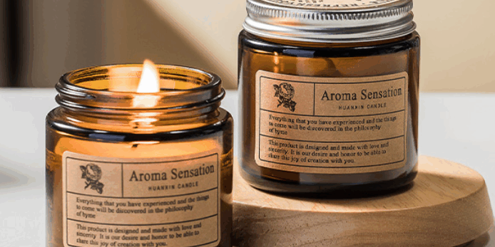 Glass Candle Jars with Lid and Box