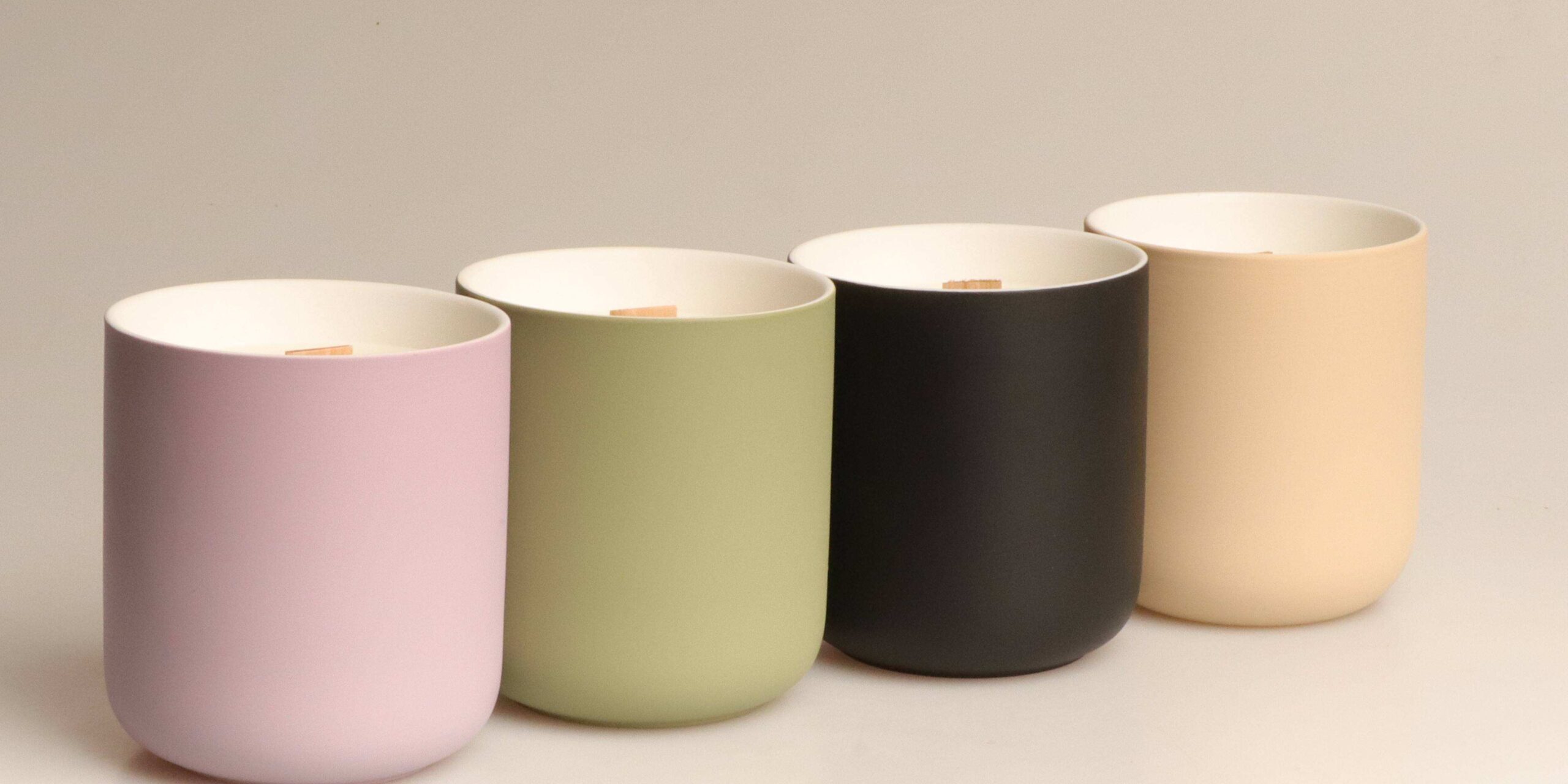 Ceramic Candle Cup Sets with Lids