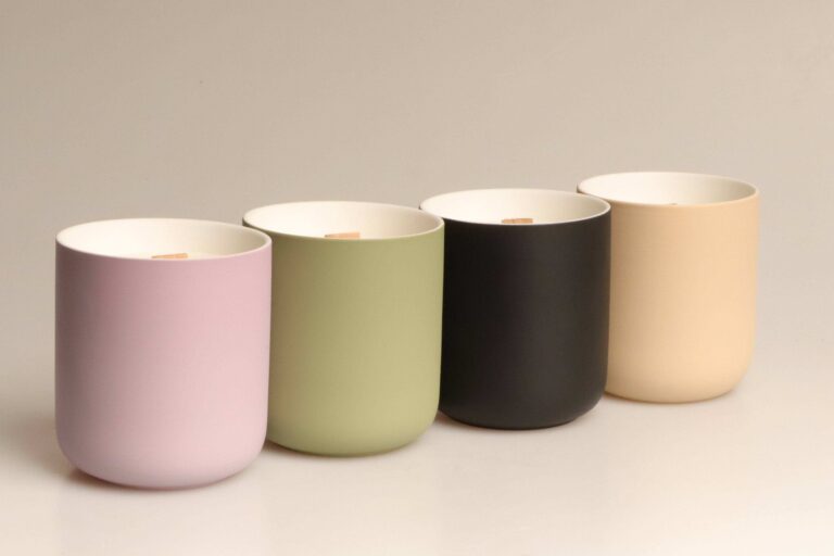 Ceramic Candle Cup Sets with Lids