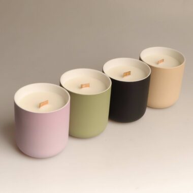 Ceramic Candle Cup Sets with Lids