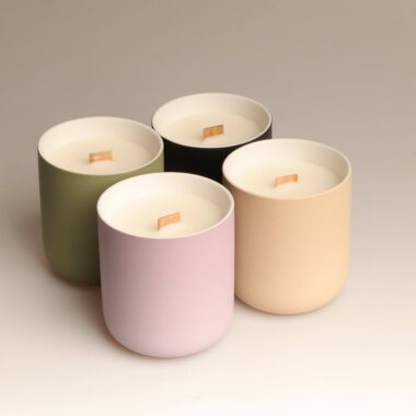 Ceramic Candle Cup Sets with Lids