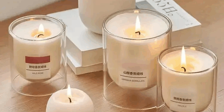 glass candle jars with cork lid