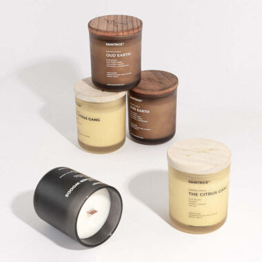 Luxury scented candle jars with lids