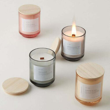 Luxury scented candle jars with lids