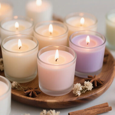 Customized luxury frosted glass candle jars