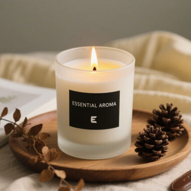 Customized luxury frosted glass candle jars