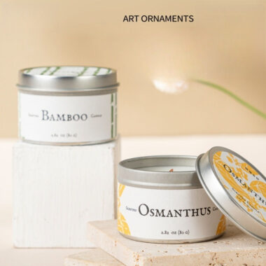 mini round metal candle tins