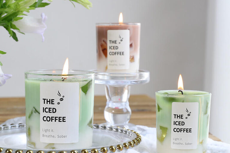 soy wax scented candle glass jar