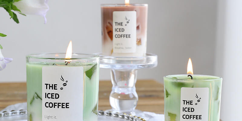 soy wax scented candle glass jar