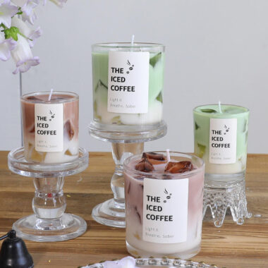 soy wax scented candle glass jar