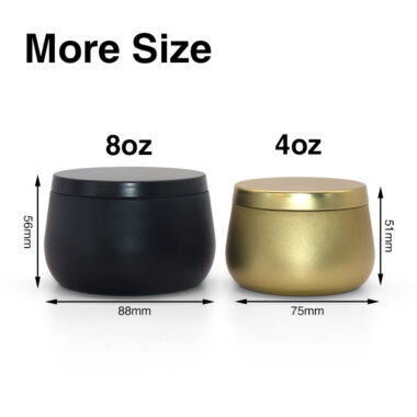 8oz seamless metal tin cans