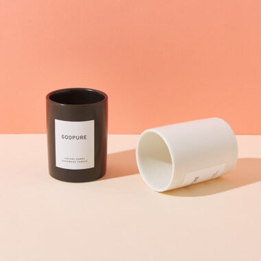 matte ceramic candle jars with lids