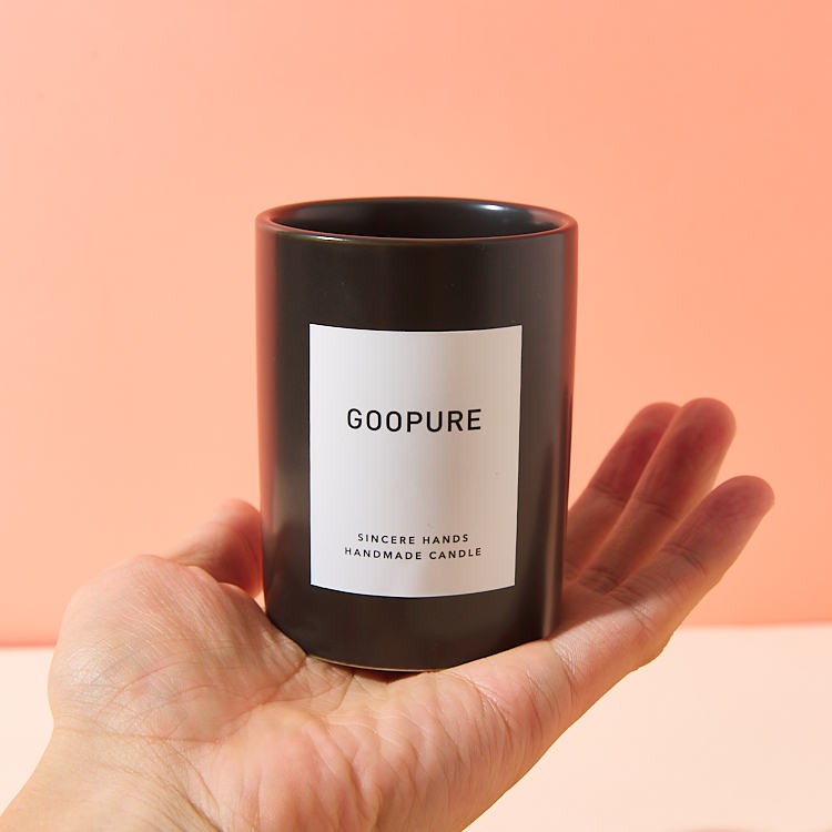 matte ceramic candle jars with lids