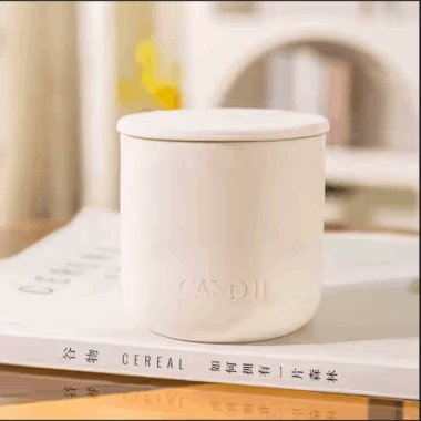 High quality simple ceramic candle jars