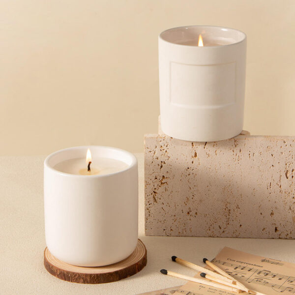 High quality simple ceramic candle jars