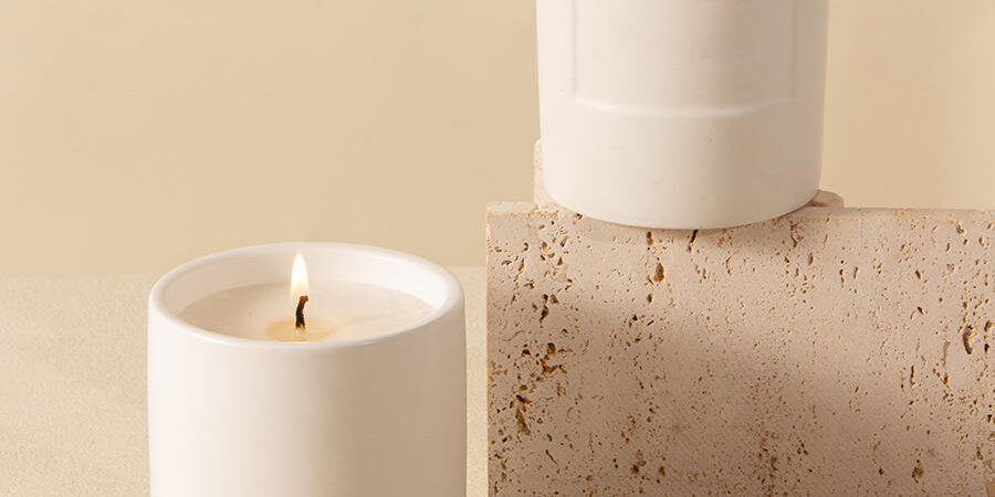 High quality simple ceramic candle jars