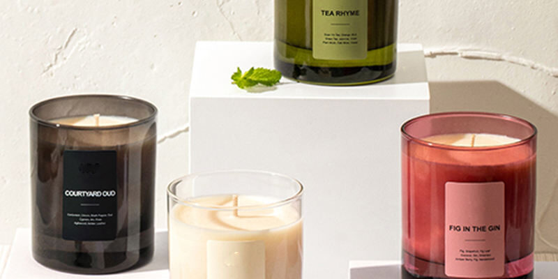 clear luxury glass candle jars