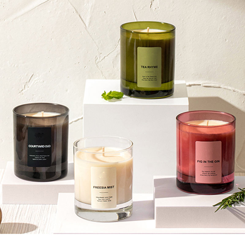 clear luxury glass candle jars