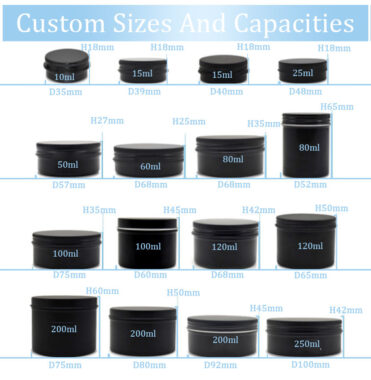 Custom printed metal candle tins