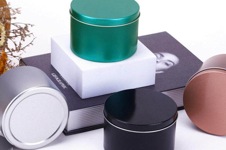 Custom printed metal candle tins