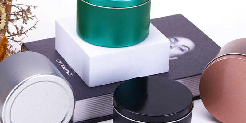 Custom printed metal candle tins