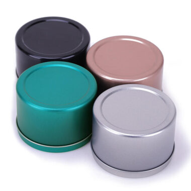 Custom printed metal candle tins
