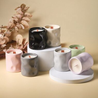 Nordic porcelain candle containers