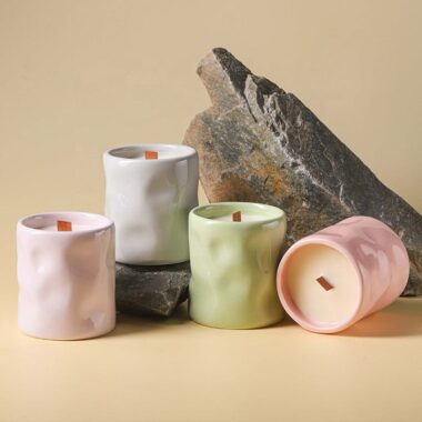 Nordic porcelain candle containers
