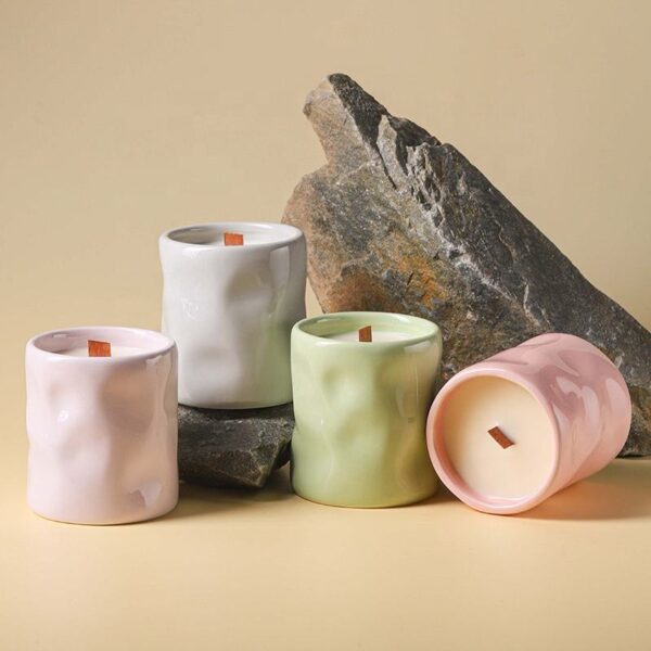 Nordic porcelain candle containers