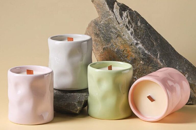 Nordic porcelain candle containers