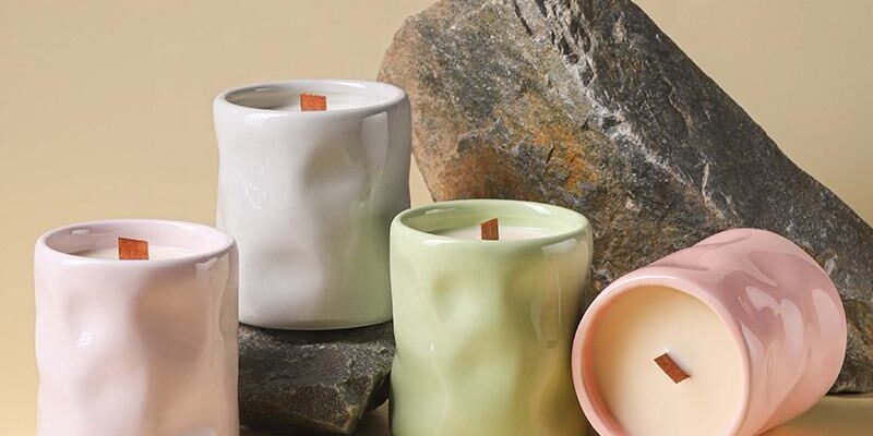 Nordic porcelain candle containers