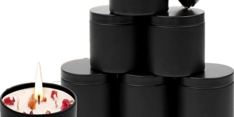 Wholesale seamless 8oz candle tins